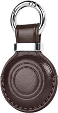 Leather Holder Keychain for Airtag 2Nd Gen 2026 1St Gen, Compact B2-Brown