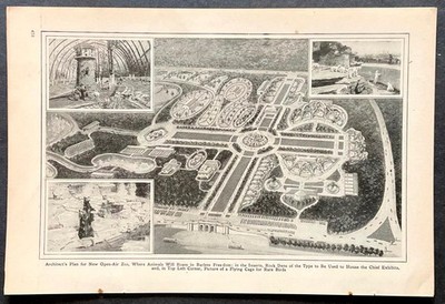 Brookfield Zoo 1926 pictorial  Great Cageless Zoo to Cost Four Million Dollars''