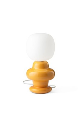 Tischleuchte Tischlampe E14 Retro Design Keramik Glas H: 35 cm Handarbeit