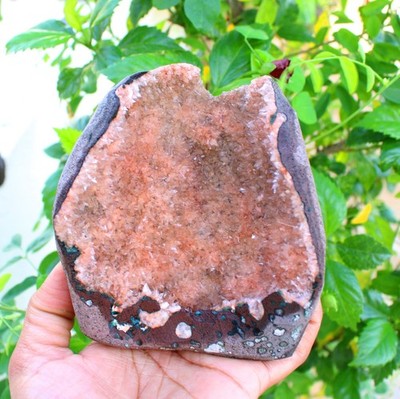 HEULANDITE FORMATION IN GEODE MINERALS SPECIMEN