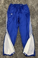Adidas Y2K Vintage Windbreaker Track Pants Side Zipper, Three Stripe Men  s XL