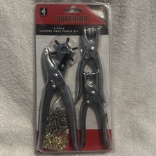 Superior 3-piece Leather Hole Punch Set New