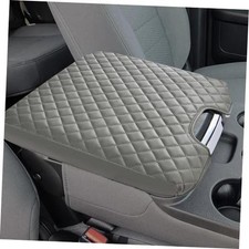 Center Console Cover Compatible Jump Seat Console 2013-2026 Ram Gray Leather