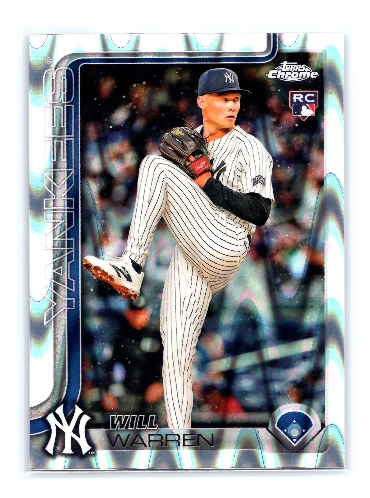 Will Warren Rookie RC Raywave Refractor 2025 Topps Chrome #81 New York Yankees