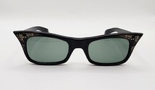 Occhiali da sole vintage anni 50 donna o bambino occhio di gatto neri made in USA FG