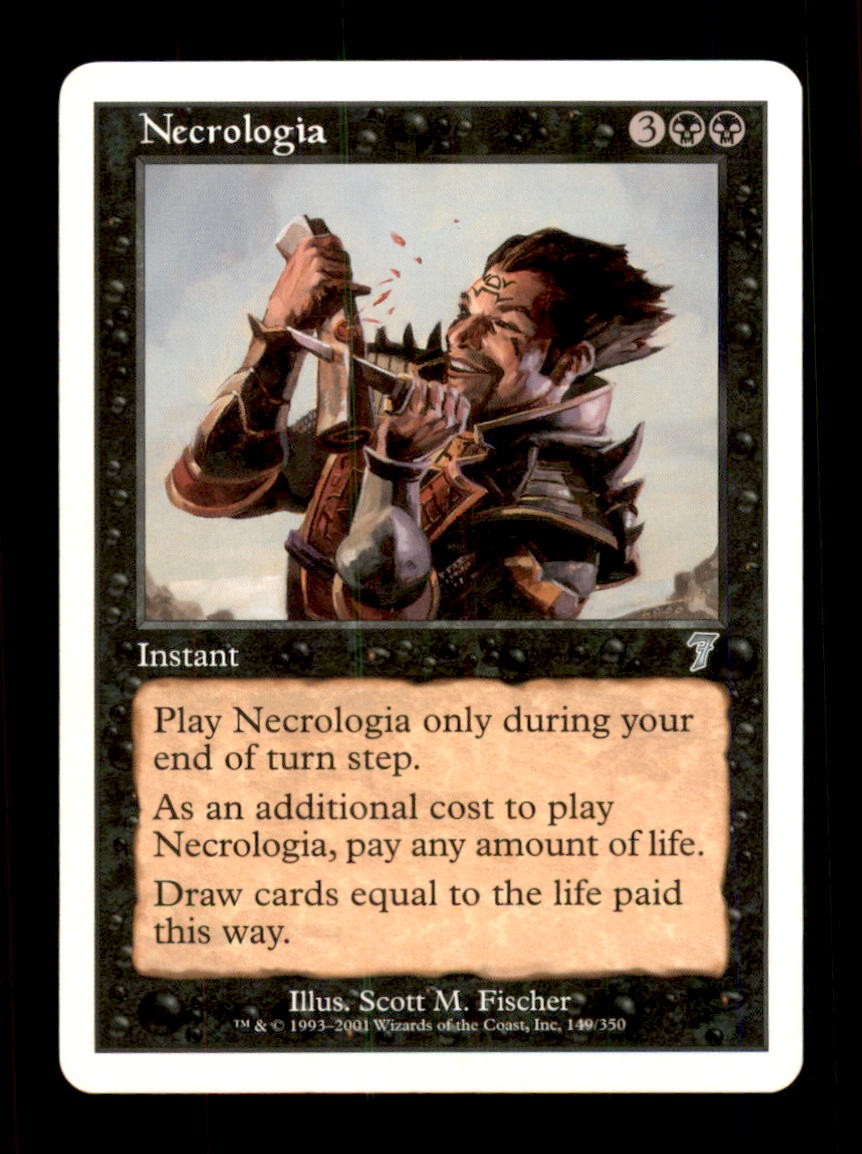 Necrologia LP Light Play Seventh Edition MTG [9034]