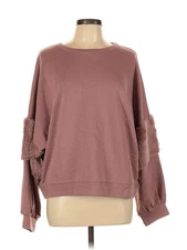 I. Joah Women Brown Sweatshirt L