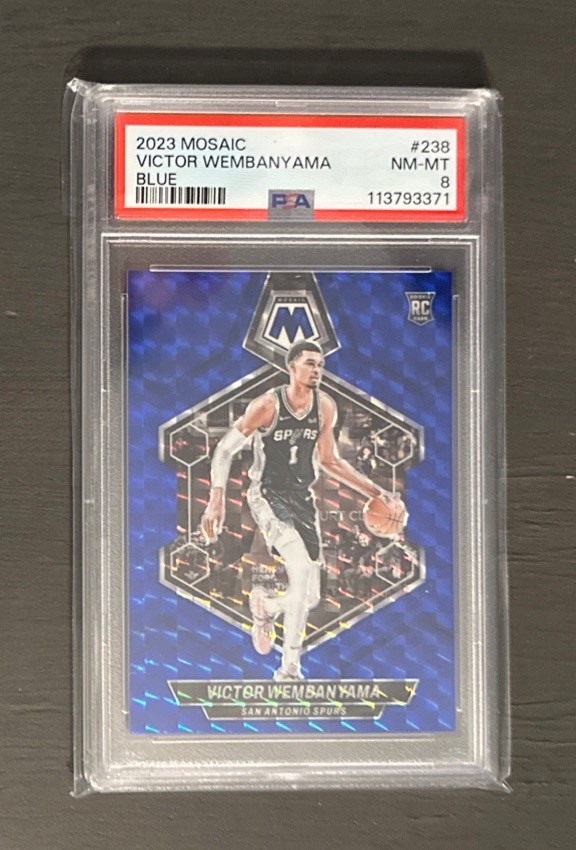 2023 Panini Mosaic - Victor Wembanyama #238 Blue Mosaic Prizm /199 (RC)