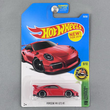 2016 Hot Wheels Porsche 911 GT3 RS Red "HAS SMALL CREASE IN CARD" See Photos