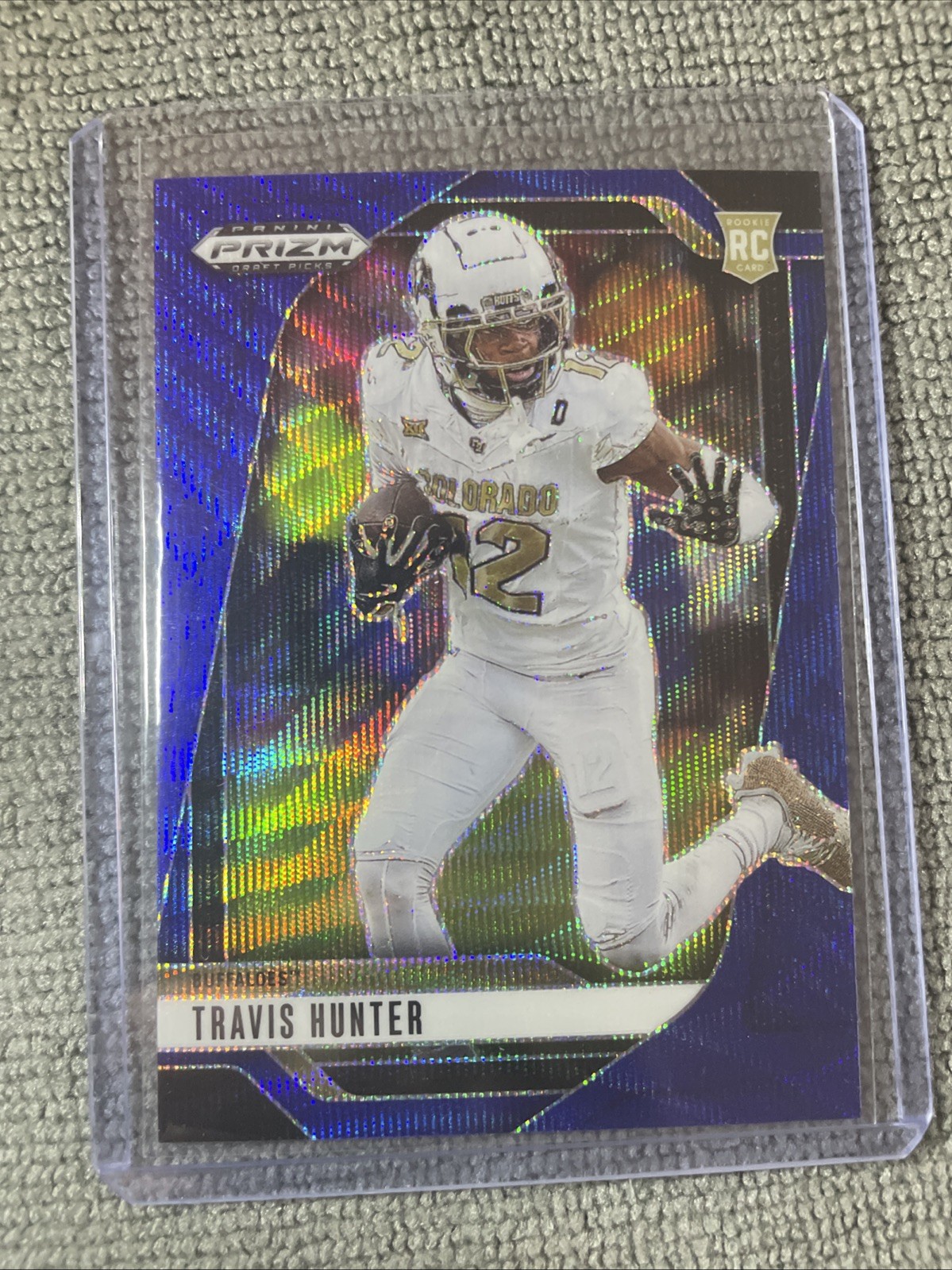 2025 Prizm Draft Picks Travis Hunter Blue Wave Prizm /299 #21