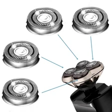 Shaver Head Replacement Blade for Skull Pitbull Gold Silver 4-Silver 