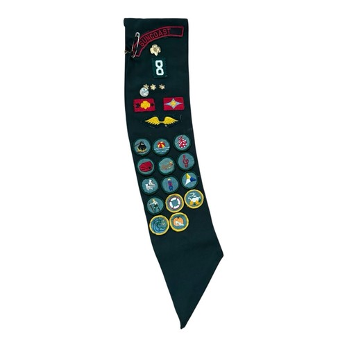 Vintage Girl Scout Dash With Badges And Pins