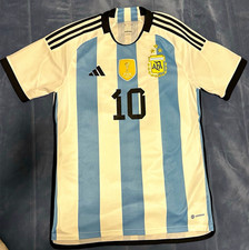 adidas Argentina Lionel Messi #10 Home Soccer Jersey Men's Size M FIFA 2022