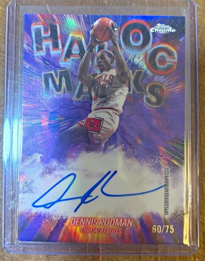 Topps Dennis Rodman Basketball Serial Numbered Sports Trading