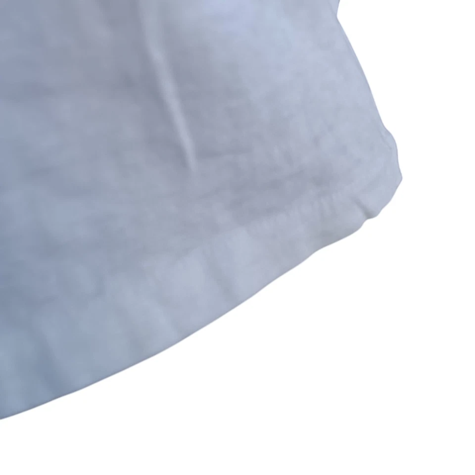 Camiseta vintage para mujer XS punto único lisa blanca cuello redondo destrozada años 70 Foto 3 de 4