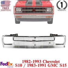 Grille For 91-93 Chevrolet S10 91-94 S10 Blazer Chrome Plastic