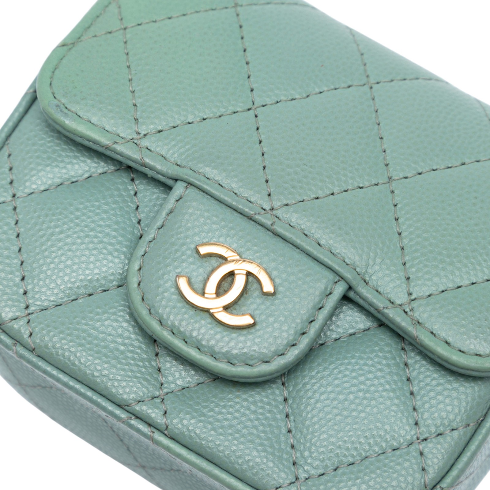 Authenticated Chanel Micro Mini Classic Caviar Si… - image 5
