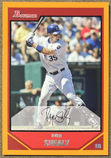 2007 Bowman Orange /250 Ryan Shealy #22 Kansas City Royals Numbered Parallel MLB
