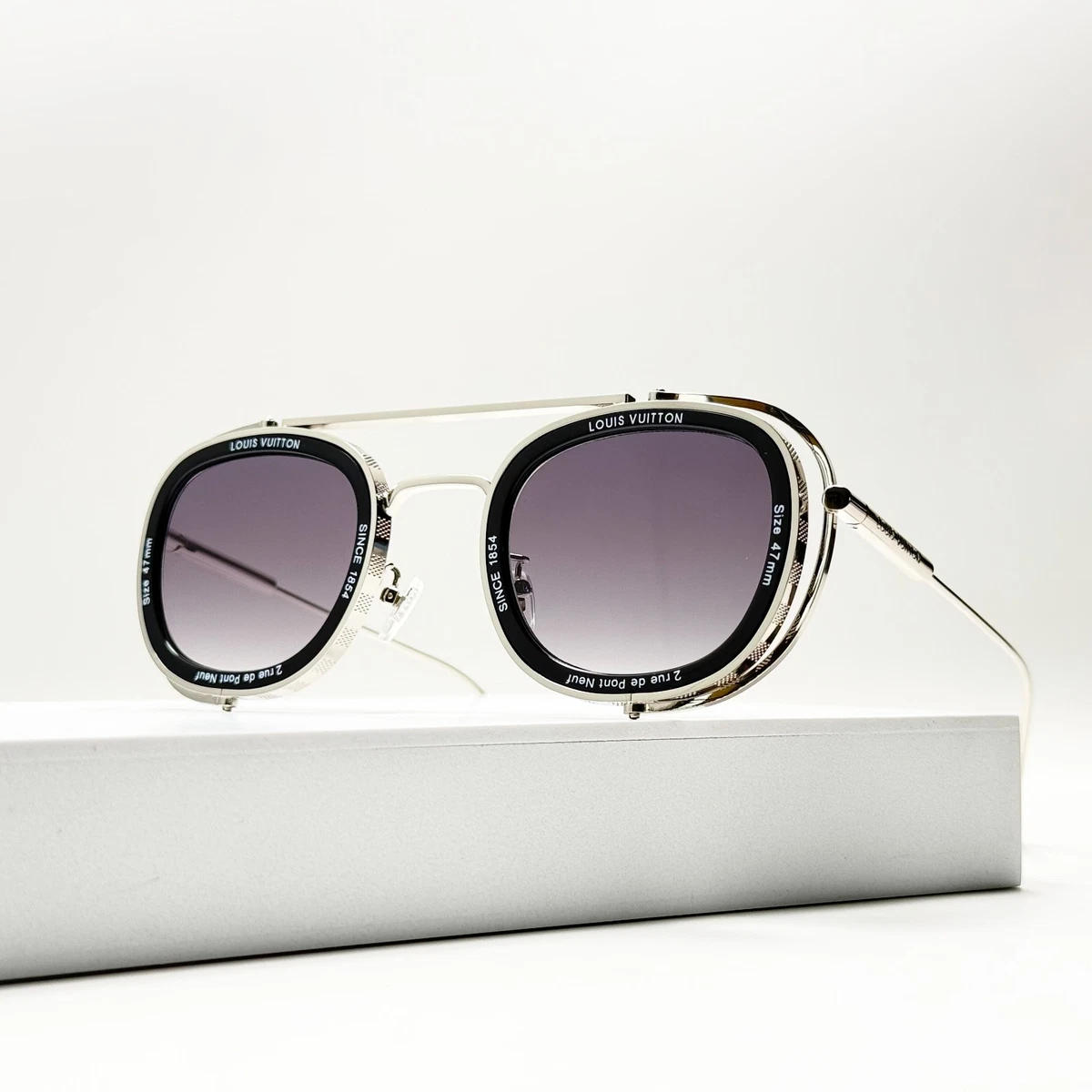 Louis Vuitton Silver Sunglasses for Men for sale | eBay