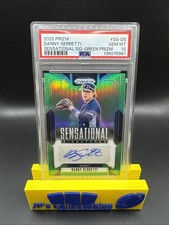 2025 Panini Prizm Danny Serretti #SS-DS Sensational Signatures Green PSA 10