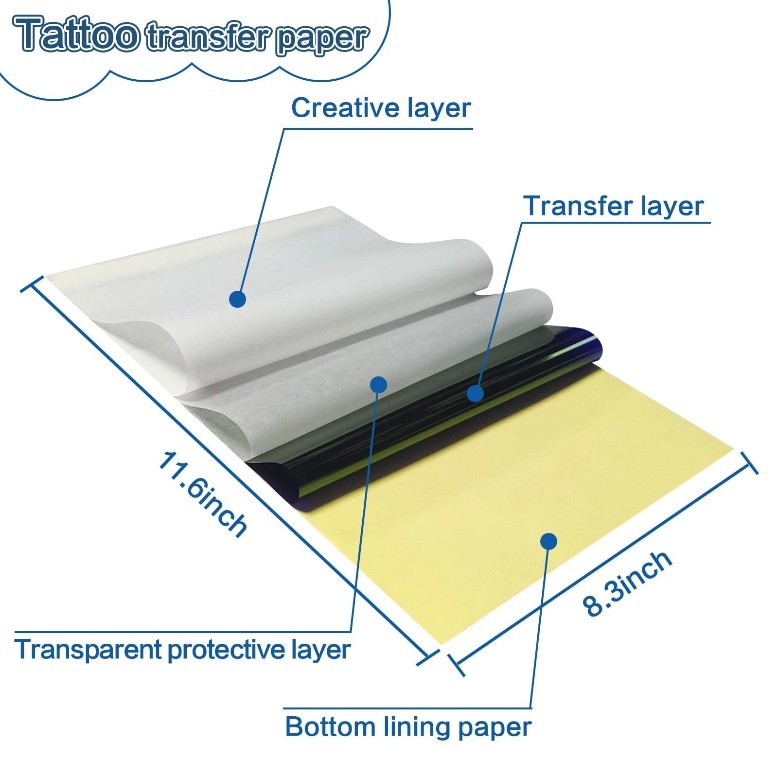 Tattoo Transfer Paper 50 Sheets image 2