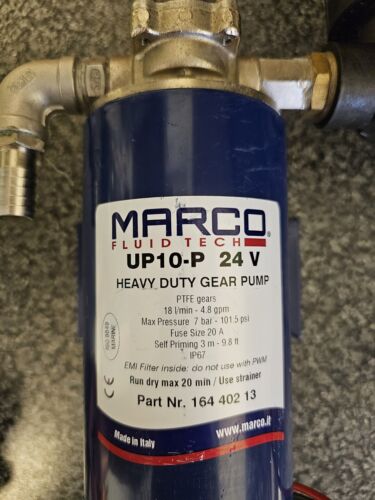 Marco UP10/PN 24V Gear Pump Electric Water Antifreeze Fluid Transfer 7 Bar 18 L - Afbeelding 1 van 2