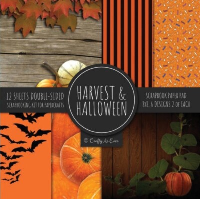 Crafty As Ever - Harvest  Halloween Scrapbook Paper Pad 8x8 Scrapbook - X555z