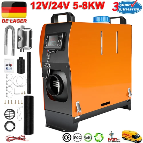 5-8KW 12V&24V Diesel Heizung Standheizung Luftheizung Lufterhitzer Fernsteuerung