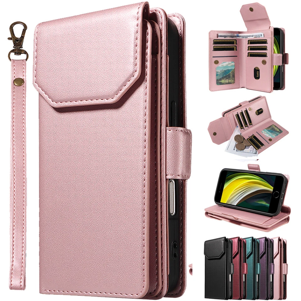 Para LG V20/V30/V40/V50/V60 ThinQ 11 Tarjetas Ranura Billetera Billetera Protección Cubierta Foto 2 de 4