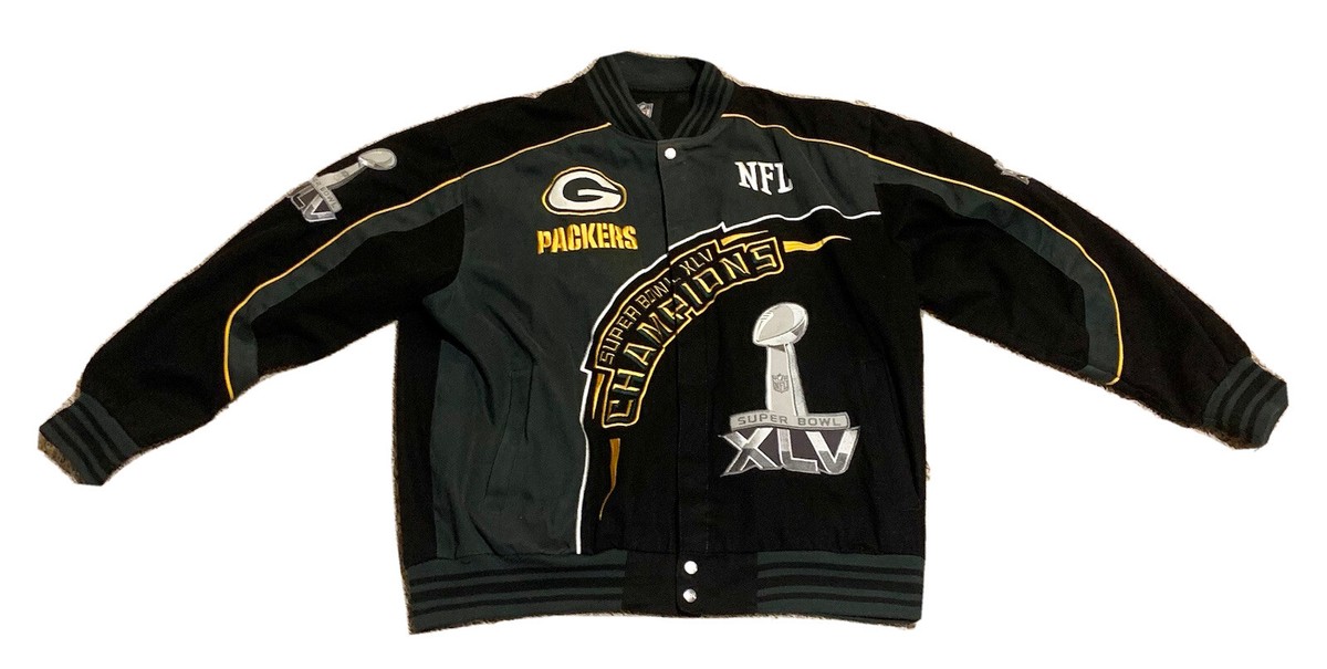Green Bay Packers — Super Bowl XLV Jacket — Size Men's 3XL Green Bay Packers — Super Bowl XLV Jacket — Size Men's 3XL