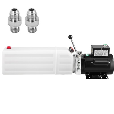 6 Quart Car Lift Hydraulic Power Unit Pack AC 220V for Lifting Platform 3 HP