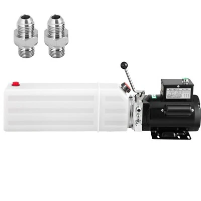 6 Quart Car Lift Hydraulic Power Unit Pack AC 220V for Lifting Platform 3 HP