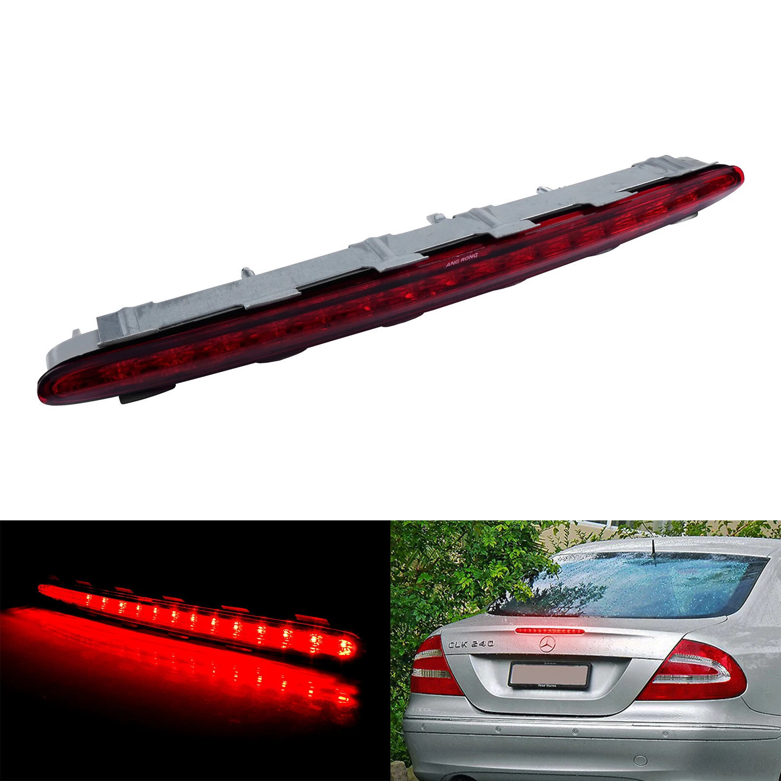 Feu stop arrière LED rouge pour rénovation éclairage Mercedes CLK W209 haut niveau