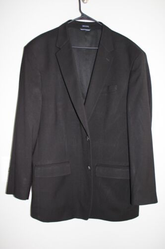 BLACK SADDLEBRED MOTION STRETCH SPORT COAT sz 52L solid blazer / suit jacket - Picture 1 of 4
