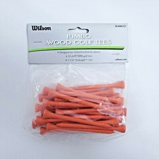 NEW-Wilson Jumbo Wood Golf Tees-3 1/4" 30 Count-Orange