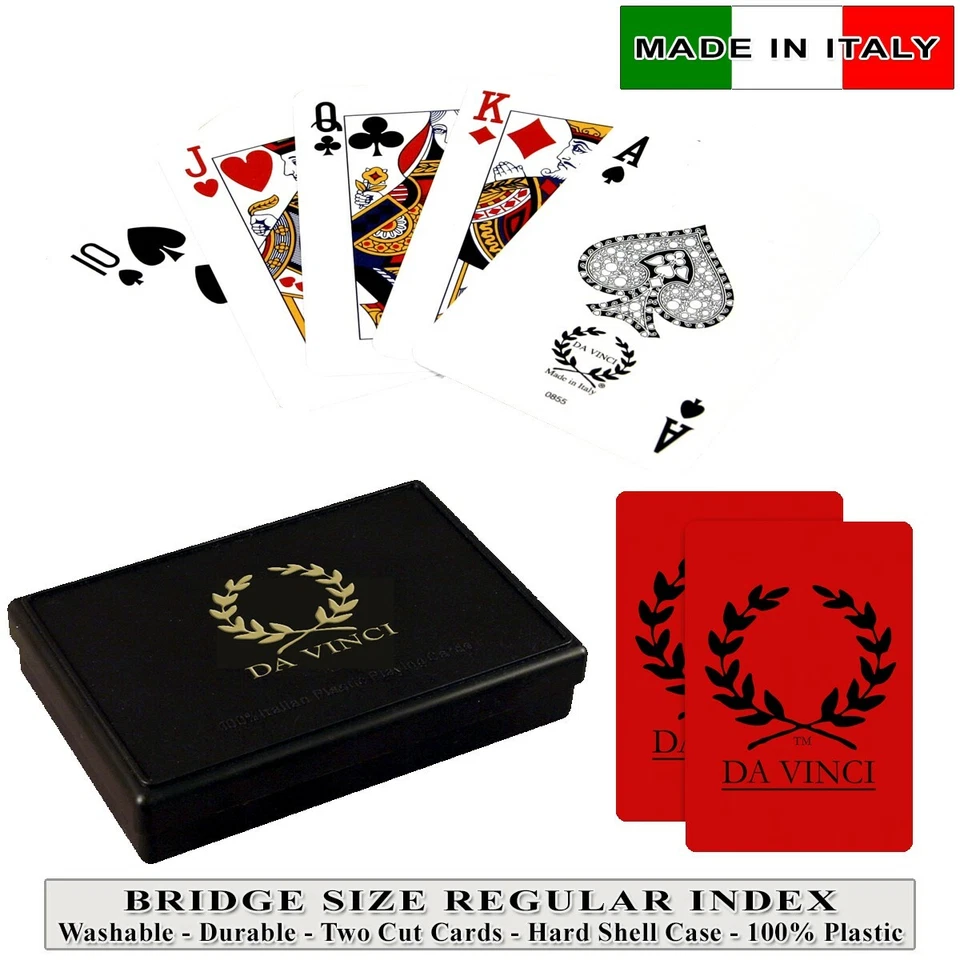Игральные карты DA VINCI Ruote 100% пластик - размер бриджа обычный указатель - Изображение 2 из 2