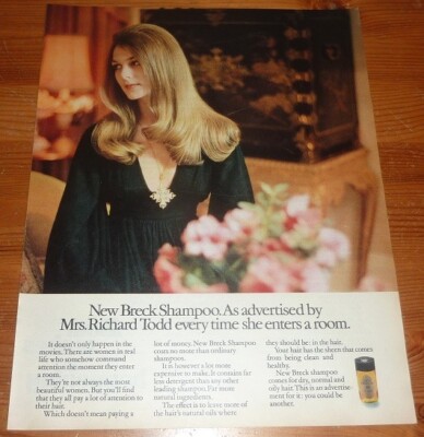 VINTAGE LARGE AD BRECK SHAMPOO 1971