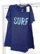 Sonoma Goods for Life Blue T Shirt Petites Size PXXL says "Surf"