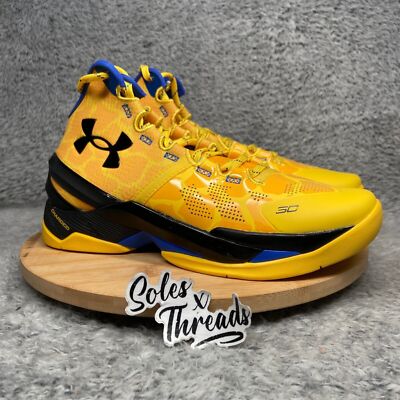 Under Armour Curry 2 Retro 'Double Bang' Size 7.5 Men Yellow