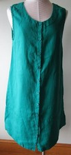 FLAX Designs LINEN DRESS 1G 2G NWT Marigold Layer BOLD GREEN