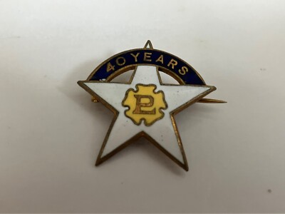 Vintage Primrose League 40 Jahre Emaille Abzeichen