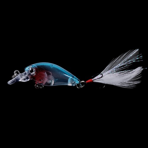 1Pc Minnow Crankbait 4.5cm/4g Wobbler Crank Bait Hooks Bass Fishing Lure Tackle - Picture 15 of 16