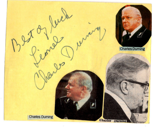Charles Durning & Pia Zadora signierte Albumseiten 60er Jahre / handsignierte Schauspieler - Bild 1 von 2