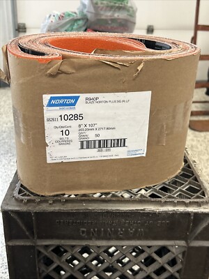 10285 Norton 10285 Sanding Belts, 8”x107”, 50 Grit, Qty 10 Belts | eBay