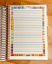 Lined Notes Lists Dashboard 4 use with ErinCondren A5 Coil Spiral Planner~