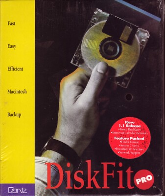 NEW  Dantz DiskFit  Pro v. 1.1  Macintosh Backup Software  3.5'' Floppy  SEALED