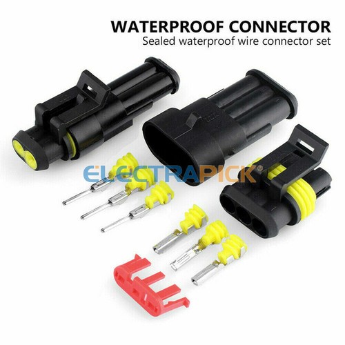 43 Set 708 Stck. Wasserdicht Auto Elektro Draht Stecker Kit 1-6 Pin Weg - Bild 6 von 35