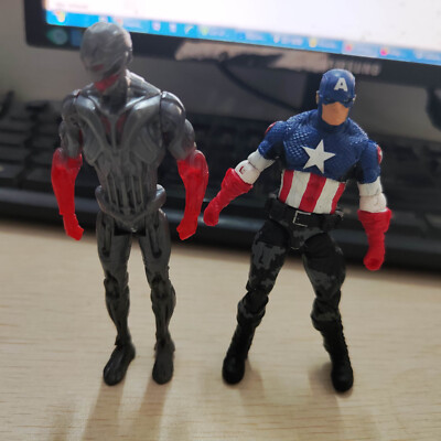 2pcs 3.75'' Marvel Avengers Captain American & Ultron Action Figure Toys