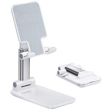 2PC Cell Phone Stand, Angle Height Adjustable Cell Phone Holder with Silicon Pad