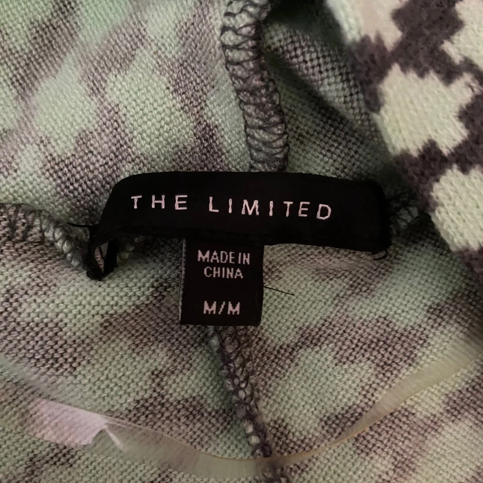 THE LIMITED HOUNDSTOOTH DRAPE NECK TUNIC SWEATER - Image 4 of 4